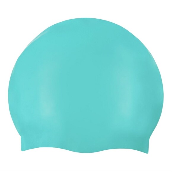Athletic Works Junior Size Teal Silicone Swim Cap - Picture 5 of 8
